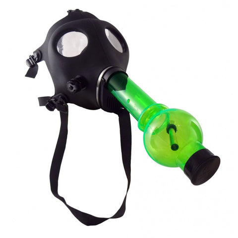Gas Mask with Acrylic Bong