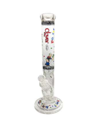 Clover Popeye Straight Ice Glass Bong