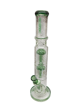 Crave Double Showerhead Percolator Ice Glass Bong