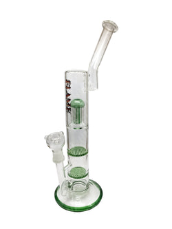 Flame Triple Percolator Straight Bong