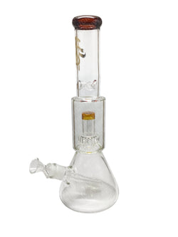 H20 Showerhead Percolator Straight Ice Glass Bong