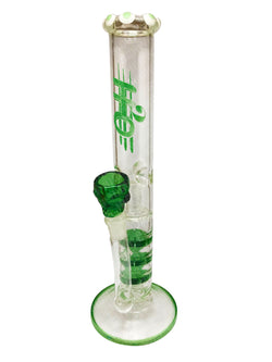 H20 Quadruple Percolator Ice Glass Bong