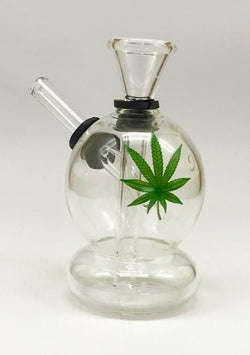 Weed Leaf Tiny Glass Bubbler